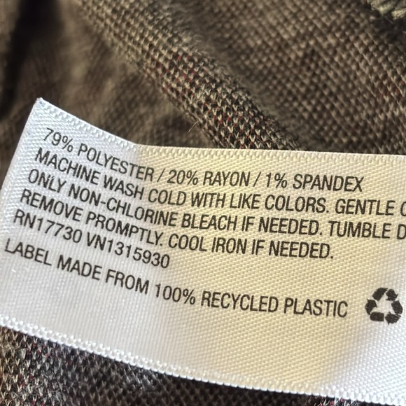 A New Day | Cropped dark gray plaid Pants elastic waist - Picture 12 of 13